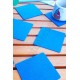 Şık Keçe Kare Bardak Altlıkları Mavi 6'lı Set Şık Keçe Kare Bardak Altlıkları Mavi 6'lı Set