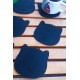 Kedi Temalı Bardak Altlığı Siyah 6'lı Set Kedi Temalı Bardak Altlığı Siyah 6'lı Set