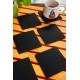 Şık Keçe Kare Bardak Altlıkları Siyah 6'lı Set Şık Keçe Kare Bardak Altlıkları Siyah 6'lı Set