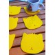 Kedi Temalı Bardak Altlığı Sarı 6'lı Set Kedi Temalı Bardak Altlığı Sarı 6'lı Set