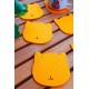 Kedi Temalı Bardak Altlığı Turuncu 6'lı Set Kedi Temalı Bardak Altlığı Turuncu 6'lı Set
