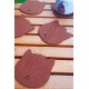 Kedi Temalı Bardak Altlığı Kahverengi 6'lı Set Kedi Temalı Bardak Altlığı Kahverengi 6'lı Set