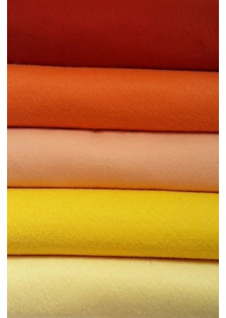 Turuncu Tonlar Ince Keçe - 5 Renk - 50x50 Cm