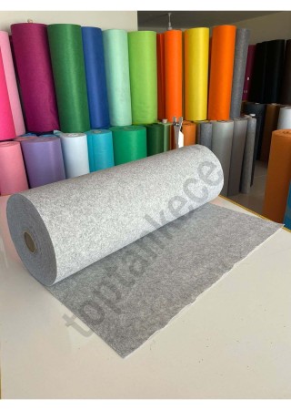 Metrelik Ince Keçe Kumaş 1 Mm Gri - 1 Metre (100X100 CM), Gri Keçe, Kırçıllı Keçe, Hobi Keçe