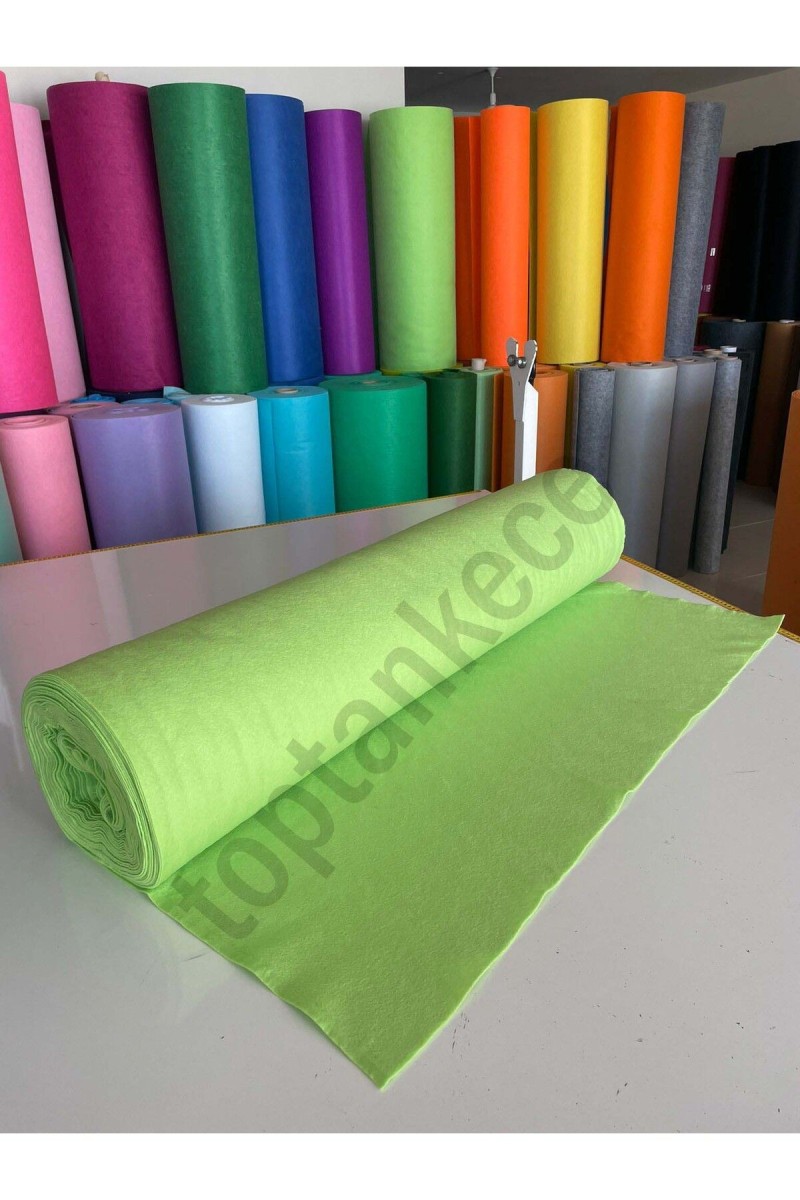 Metrelik Ince Keçe Kumaş 1 Mm Fıstık Yeşili - 1 Metre (100 Cm X 100 Cm) Metrelik Ince Keçe Kumaş 1 Mm Fıstık Yeşili - 1 Metre (100 Cm X 100 Cm)