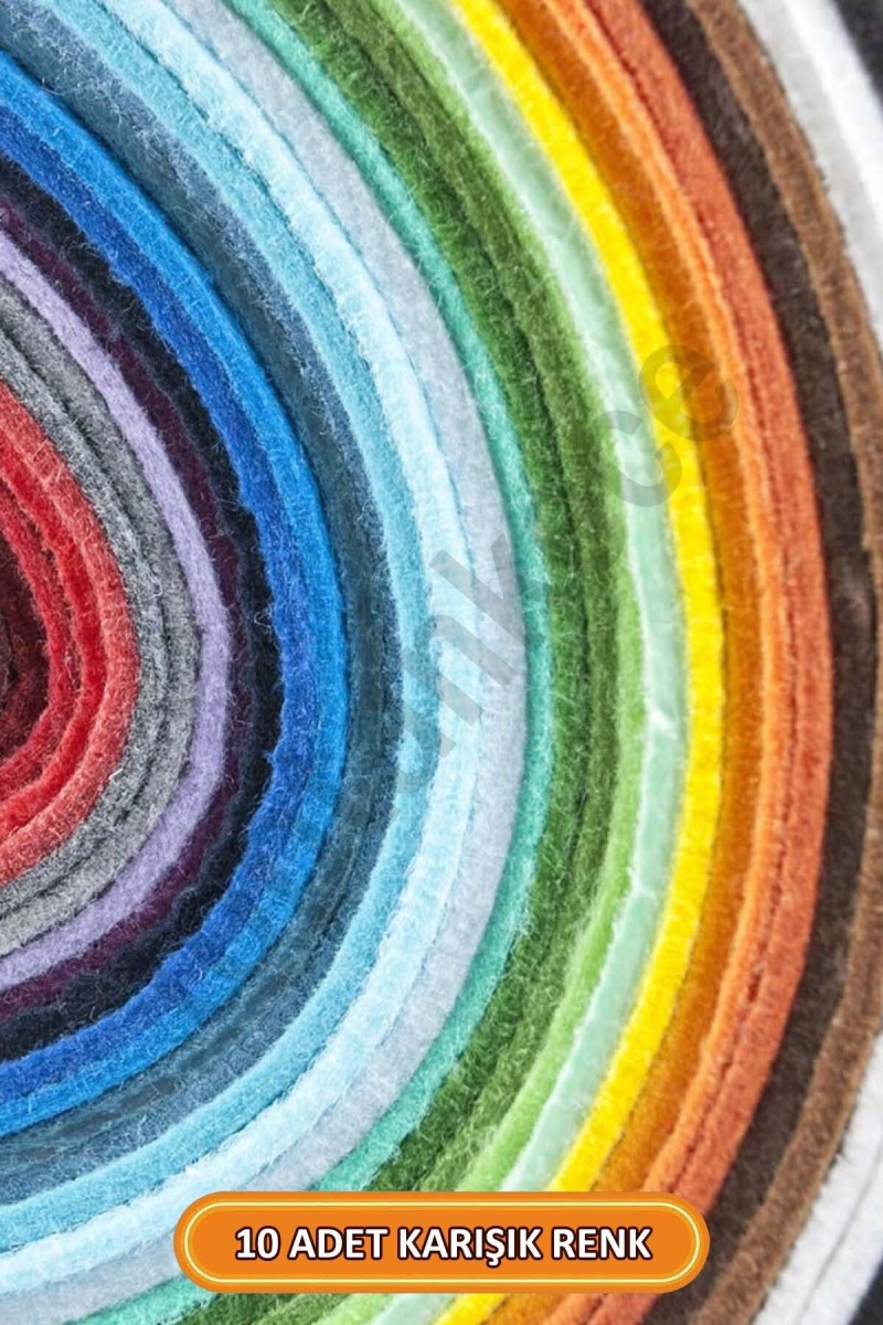 Kaliteli Kalın Keçeler 10 Renk 25x25 Cm Ölçülerinde Hazır Set Kaliteli Kalın Keçeler 10 Renk 25x25 Cm Ölçülerinde Hazır Set