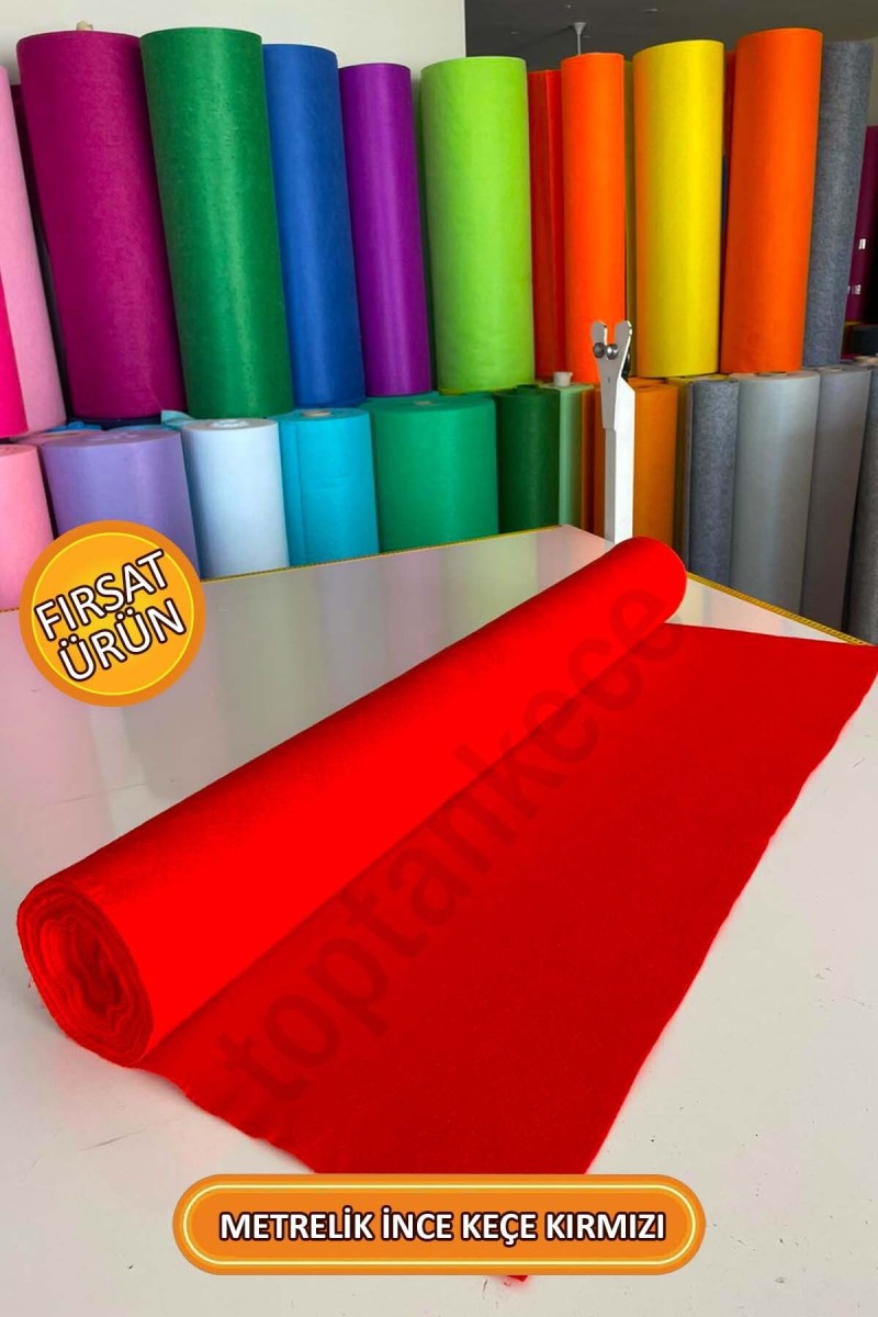 Metrelik Ince Keçe Kumaş 1 Mm Kırmızı - 1 Metre (100 CM X 100 CM), Kırmızı Keçe, Ince Keçe Metrelik Ince Keçe Kumaş 1 Mm Kırmızı - 1 Metre (100 CM X 100 CM), Kırmızı Keçe, Ince Keçe