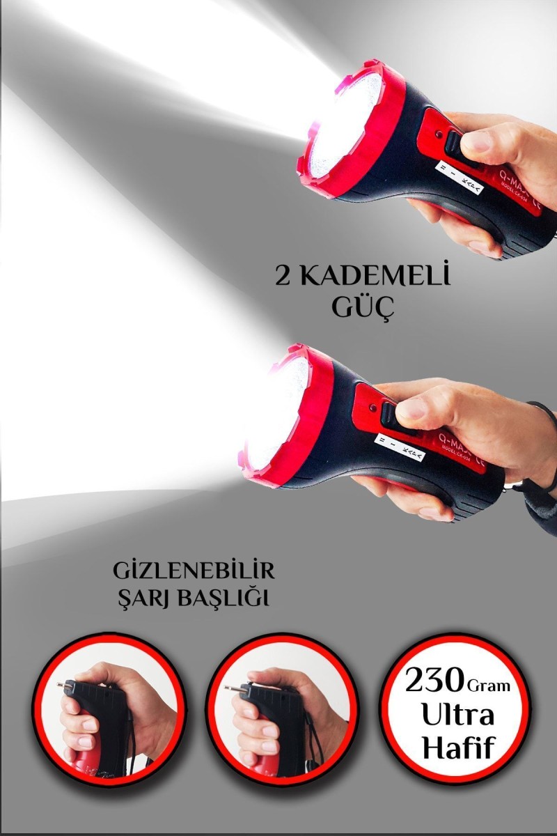 10w Kambur 2506 Model Ultra Güçlü 2 Kademeli Şarjlı El Feneri 10w Kambur 2506 Model Ultra Güçlü 2 Kademeli Şarjlı El Feneri