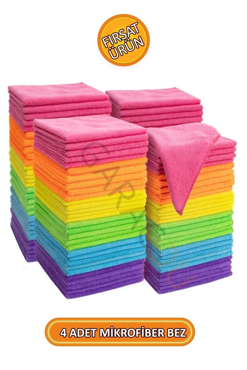 Mikrofiber Temizlik Bezi Kurulama Bezi 4 Adet Mikrofiber Temizlik Bezi Kurulama Bezi 4 Adet