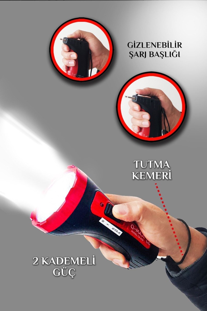 10w Kambur 2506 Model Ultra Güçlü 2 Kademeli Şarjlı El Feneri 10w Kambur 2506 Model Ultra Güçlü 2 Kademeli Şarjlı El Feneri