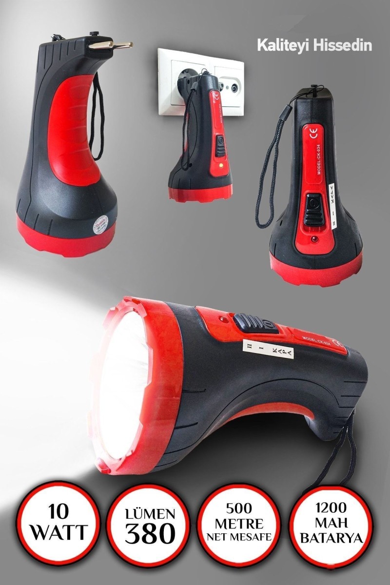 10w Kambur 2506 Model Ultra Güçlü 2 Kademeli Şarjlı El Feneri 10w Kambur 2506 Model Ultra Güçlü 2 Kademeli Şarjlı El Feneri