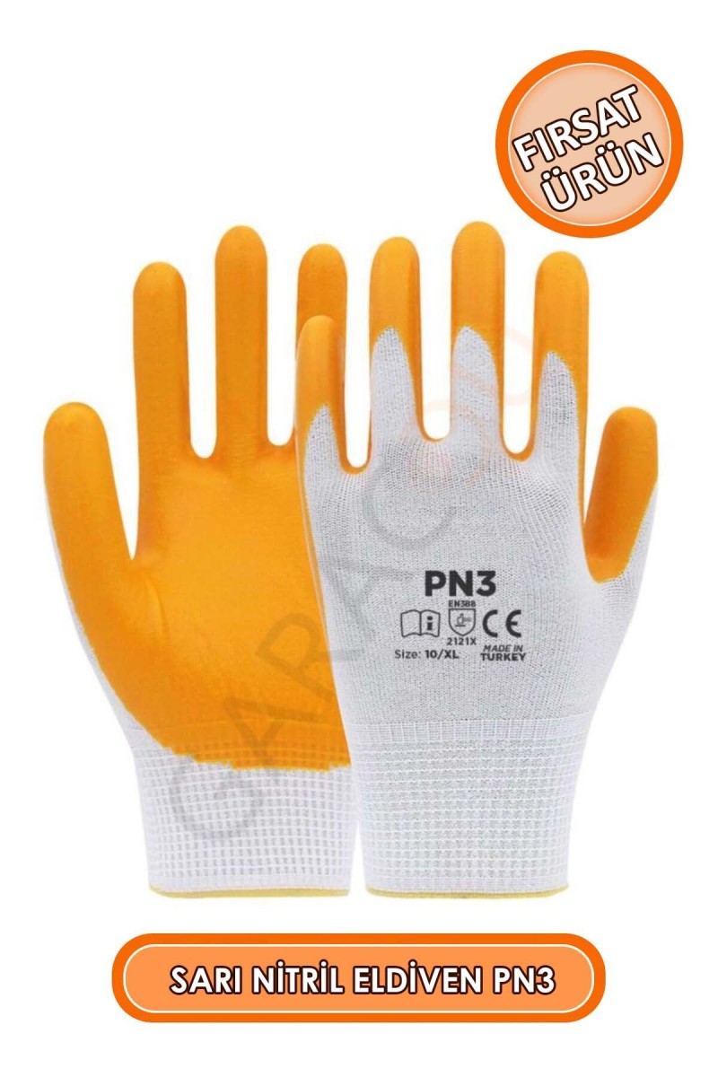 Sarı Nitril Eldiven Pn3 1 Çift, Iş Eldiveni, Inşaat Eldiveni, Montaj Eldiveni, Sanayi Eldiveni Sarı Nitril Eldiven Pn3 1 Çift, Iş Eldiveni, Inşaat Eldiveni, Montaj Eldiveni, Sanayi Eldiveni