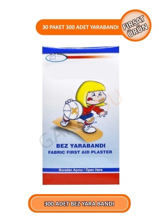 30 Paket - 300 Adet Bez Yara Bandı - Fırsat Ürün - Yarabantı