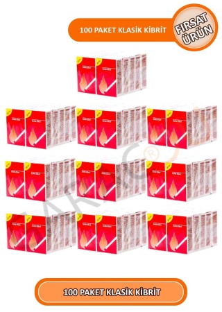 100 Paket Klasik Kibrit - Fırsat Ürün