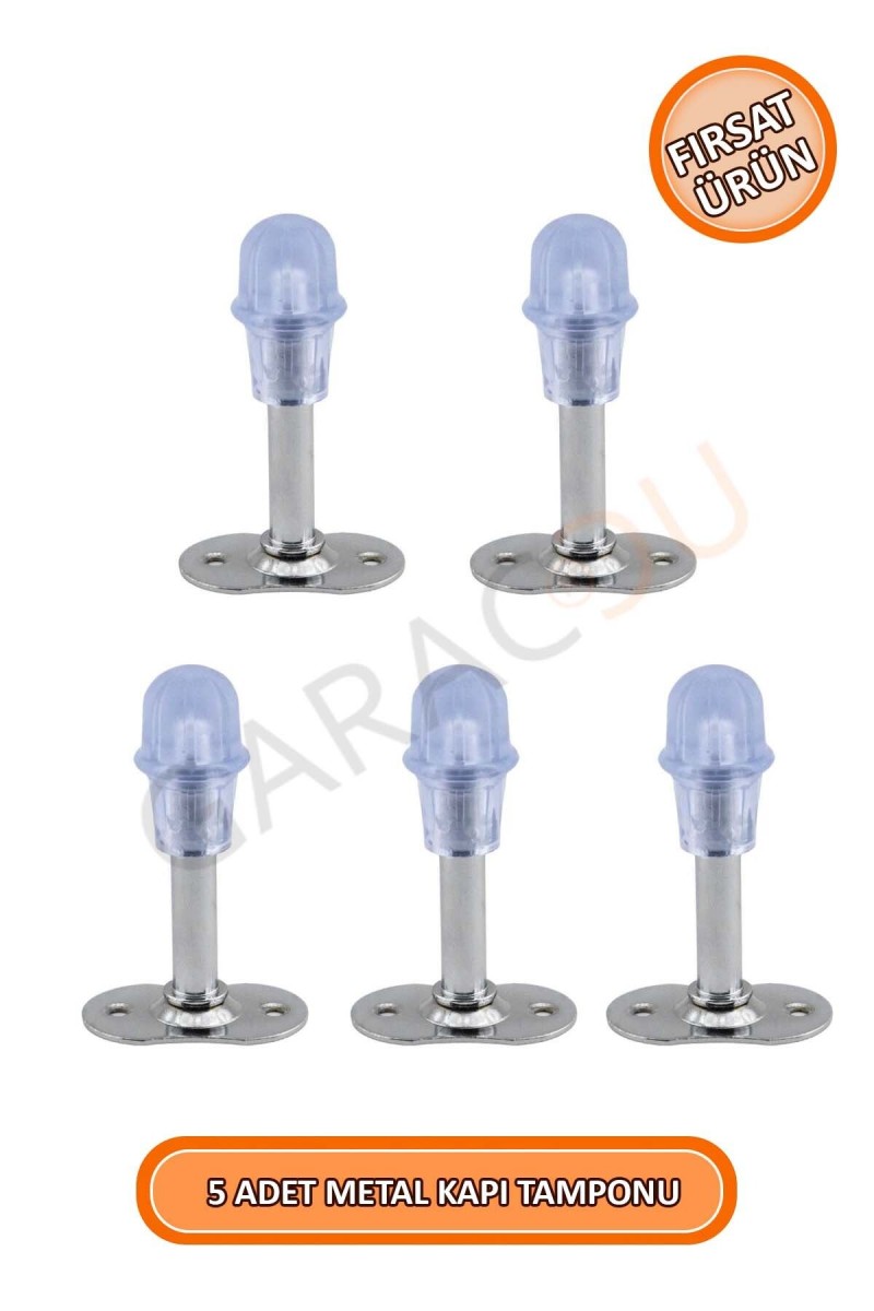 Metal Kapı Stoperi Tamponu Saten 8 cm Uzunluk 5 Adet Metal Kapı Stoperi Tamponu Saten 8 cm Uzunluk 5 Adet