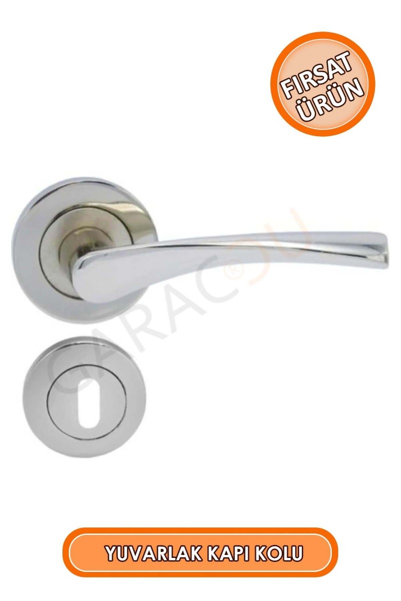 Kaliteli Yuvarlak Oda Tip Rozet Kapı Kolu 1 Çift (Ön Arka Takım) Kaliteli Yuvarlak Oda Tip Rozet Kapı Kolu 1 Çift (Ön Arka Takım)