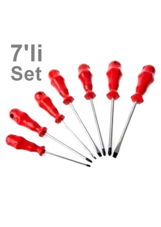 7'li Profesyonel Düz Ve Yıldız Tornavida Seti, Tornavida Takımı