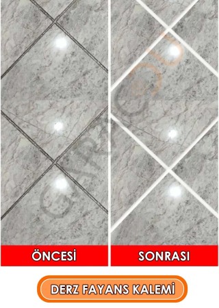 Kirlenen veya Dökülen Fayans Araları İçin Hızlı Kuruyan Pratik Derz Dolgu Kalemi 2 Adet Beyaz