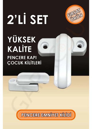 Yüksek Kalite Pimapen Pencere Balkon Kapısı Güvenlik Emniyet Çocuk Kilidi 2 Adet