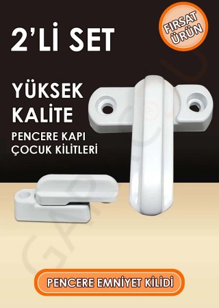 Yüksek Kalite Pimapen Pencere Balkon Kapısı Güvenlik Emniyet Çocuk Kilidi 2 Adet
