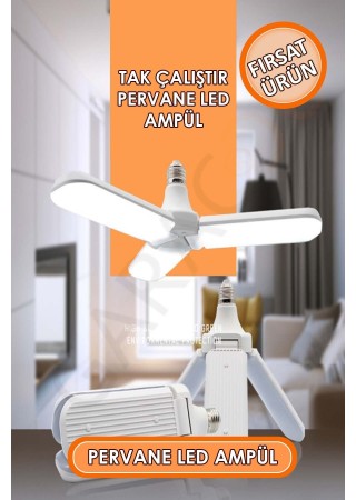 Tasarruflu Pervane Tipi Led Ampül 28 W Katlanır Led Ampul 2.800 Lümen 20.000 Saat Yanma Süresi