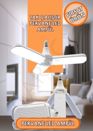 Tasarruflu Pervane Tipi Led Ampül 28 W Katlanır Led Ampul 2.800 Lümen 20.000 Saat Yanma Süresi