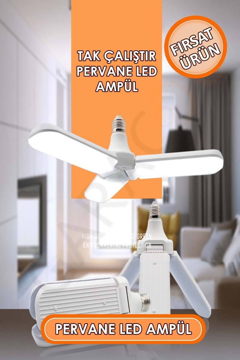 Tasarruflu Pervane Tipi Led Ampül 28 W Katlanır Led Ampul 2.800 Lümen 20.000 Saat Yanma Süresi Tasarruflu Pervane Tipi Led Ampül 28 W Katlanır Led Ampul 2.800 Lümen 20.000 Saat Yanma Süresi
