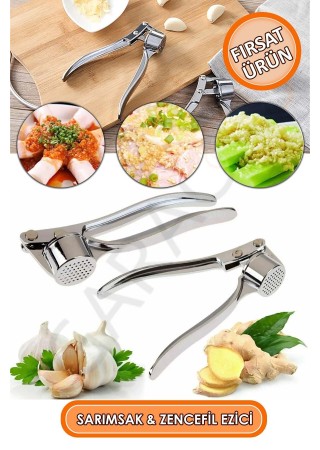 Paslanmaz Çelik Pratik Sarımsak ve Zencefil Ezici Pense 1 Adet