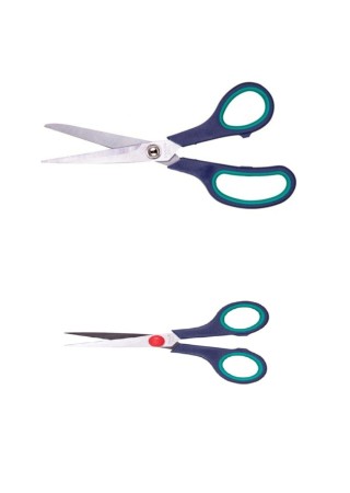 Paslanmaz Çelik Terzi Makası 2'li Set Büyük 21.5 Cm Küçük 14 Cm Okul, Terzi, Mutfak Makası