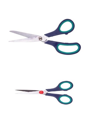 Paslanmaz Çelik Terzi Makası 2'li Set Büyük 21.5 Cm Küçük 14 Cm Okul, Terzi, Mutfak Makası