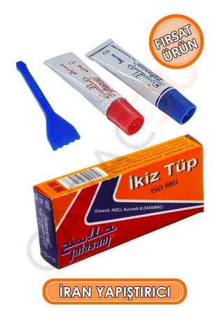 Epoksi Yapıştırıcı- Ikiz Tüp Plastik Çelik Yapıştırıcı Iran Yapıştırıcı 2li Tüp Orijinal!!