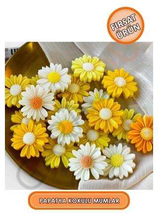 Papatya Suda Yüzen Kokulu Mumlar, Söz, Nişan, Düğün, Hediyelik Mumlar 6 Adet