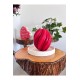 Spiral Kütük Mum 9 cm Kokusuz Kırmızı 1 Adet Spiral Kütük Mum 9 cm Kokusuz Kırmızı 1 Adet
