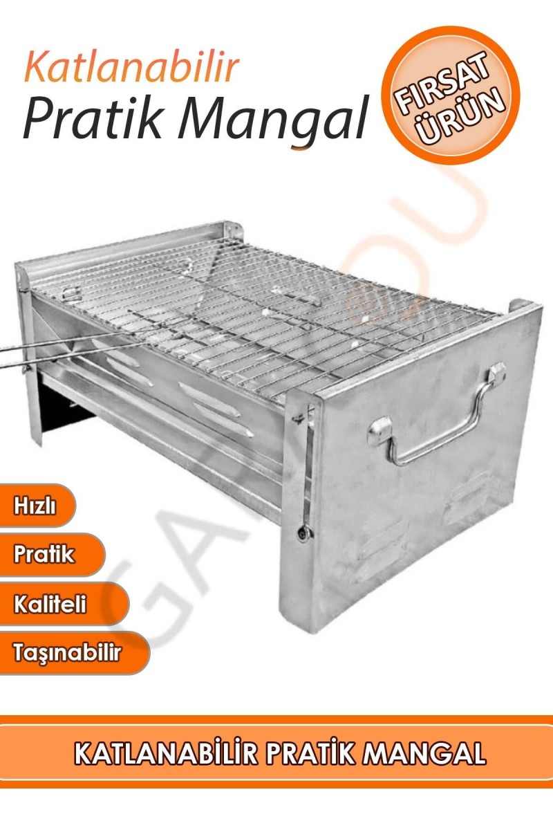 1. Kalite Portatif Seyyar Pratik Katlanır Mangal Galvaniz Mangal 20x41x27 Cm 1. Kalite Portatif Seyyar Pratik Katlanır Mangal Galvaniz Mangal 20x41x27 Cm