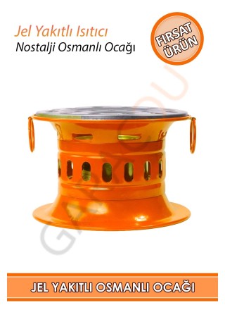 Osmanlı Ocağı Reşo Jel Yakıtlı Piknik ve Kamp Tüpü Turuncu - 1 Adet Yakıt Jel İçinde Hediye