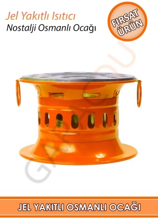 Osmanlı Ocağı Reşo Jel Yakıtlı Piknik ve Kamp Tüpü Turuncu - 1 Adet Yakıt Jel İçinde Hediye