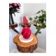 Spiral Kütük Mum 9 cm Kokusuz Kırmızı 1 Adet Spiral Kütük Mum 9 cm Kokusuz Kırmızı 1 Adet