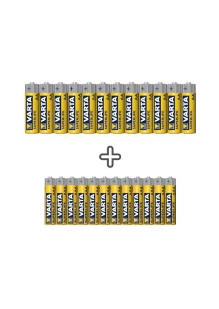 Varta Süperlife 24'lü Özel Pil Paketi (12aa+12aaa) Varta24lükalemince