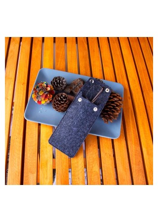 Bellalithe Özel Tasarım Gözlük Kılıfı Double Click Antrasit