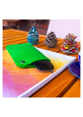 Özel Tasarım Gözlük Kılıfı One Click, Özel Tasarım Gözlük Kabı Yeşil