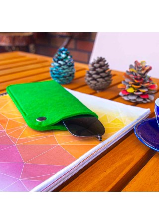 Özel Tasarım Gözlük Kılıfı One Click, Özel Tasarım Gözlük Kabı Yeşil