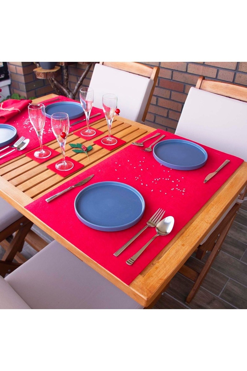Bellalithe Şık Amerikan Servis Takımı 6 Parça (2 Adet 40x60 Runner, 4 Adet 10x10 Bardak Altlığı) Bellalithe Şık Amerikan Servis Takımı 6 Parça (2 Adet 40x60 Runner, 4 Adet 10x10 Bardak Altlığı)