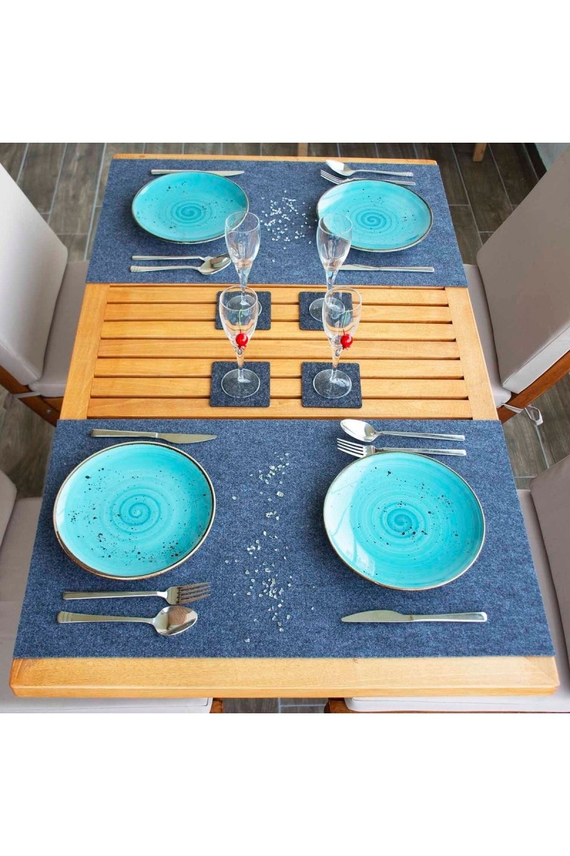 Bellalithe Şık Amerikan Servis Takımı 6 Parça (2 Adet 40x60 Runner, 4 Adet 10x10 Bardak Altlığı) Bellalithe Şık Amerikan Servis Takımı 6 Parça (2 Adet 40x60 Runner, 4 Adet 10x10 Bardak Altlığı)