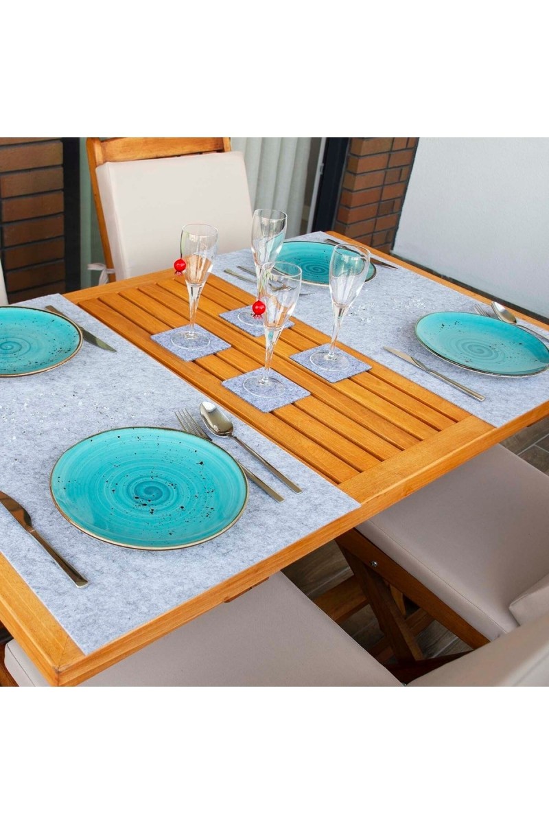 Bellalithe Şık Amerikan Servis Takımı 6 Parça (2 Adet 40x60 Runner, 4 Adet 10x10 Bardak Altlığı) Bellalithe Şık Amerikan Servis Takımı 6 Parça (2 Adet 40x60 Runner, 4 Adet 10x10 Bardak Altlığı)