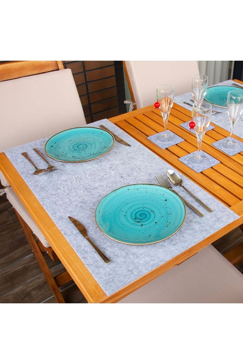 Bellalithe Şık Amerikan Servis Takımı 6 Parça (2 Adet 40x60 Runner, 4 Adet 10x10 Bardak Altlığı) Bellalithe Şık Amerikan Servis Takımı 6 Parça (2 Adet 40x60 Runner, 4 Adet 10x10 Bardak Altlığı)