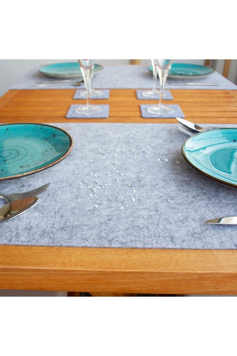 Bellalithe Şık Amerikan Servis Takımı 6 Parça (2 Adet 40x60 Runner, 4 Adet 10x10 Bardak Altlığı) Bellalithe Şık Amerikan Servis Takımı 6 Parça (2 Adet 40x60 Runner, 4 Adet 10x10 Bardak Altlığı)