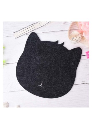 Kedi Figürlü Sevimli Şık Mouse Pad Antrasit