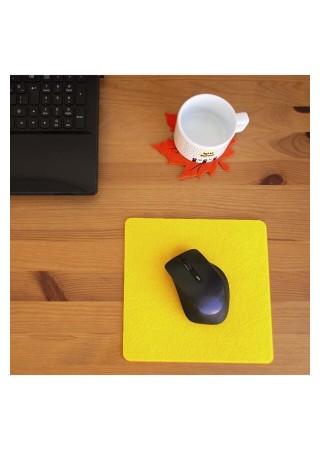Keçe Yumuşak Dokulu Şık Mouse Pad Sarı