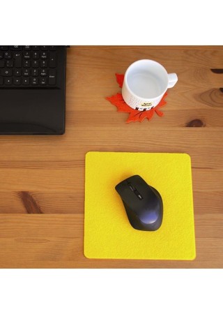 Keçe Yumuşak Dokulu Şık Mouse Pad Sarı