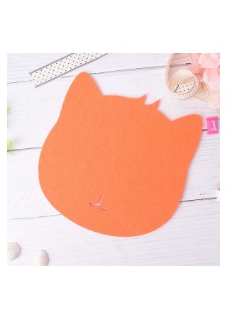 Kedi Figürlü Sevimli Şık Mouse Pad Turuncu